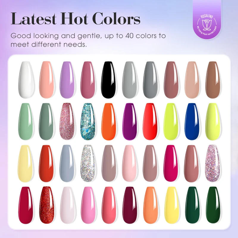 Description Picture 2 of itemROSALIND 15ml Gel Nail Polish Hybrid Varnish Semi Permanent UV Nail Art Line Nail Polish Pen Soak Off Top Base Coat Gel Esmalte