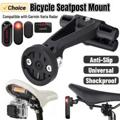 Bicycle Saddle Rail Rear Light Bracket Seat-post Mount Code Table Frame Light Stand Shockproof Accessory for Garmin Varia Radar