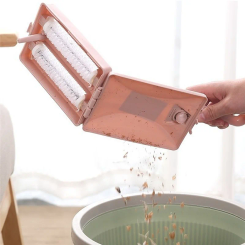 B89B-4 Pcs Manual Crumb Cleaner Handheld Double Roller Sweepers For Home Bedroom Office Carpet Debris