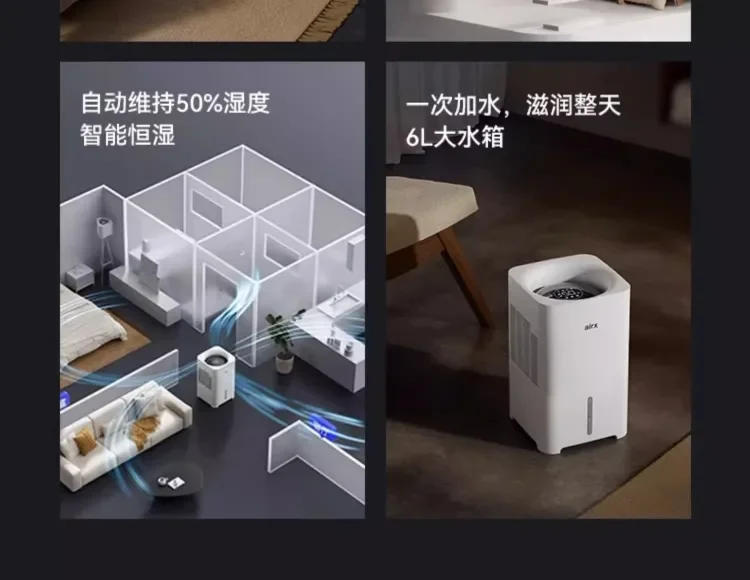 Description Picture 4 of item220V airx Humidifier No Mist Quiet Bedroom Cool Mist Evaporative for Baby Nursery Home Office Winter H8 AB