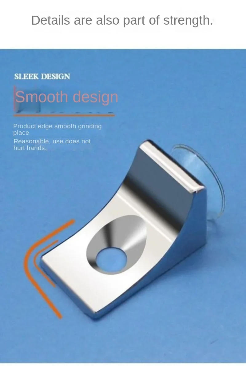 Description Picture 6 of item10Pcs Bracket Suction Cup Glass Shelves Stand Zinc Alloy Plate Support Shelf Support Stud Cupboard Pegs Pin Cabinet Hold