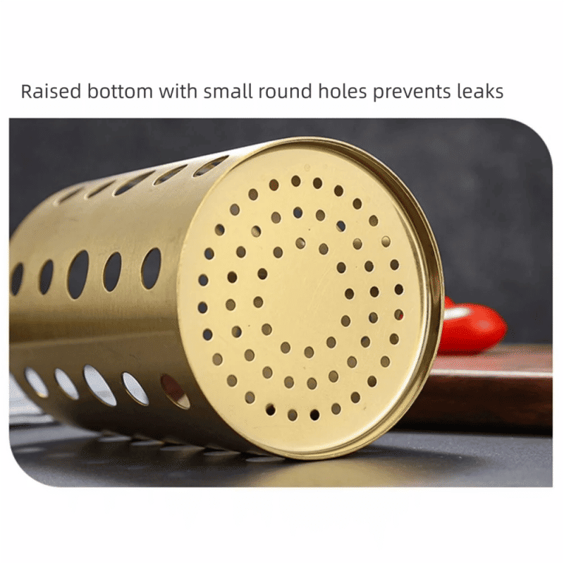 Description Picture 6 of itemStainless Steel Chopstick Holder Anti Rust Round/Oval Tableware Drainer Higher Bottom Anti-slip Utensil Container Restaurant