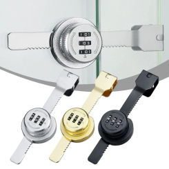 Cabinet Password Lock Glass Sliding Door Lock Storage Display Cabinet Double Open Password Combination Lock Furniture Hardware