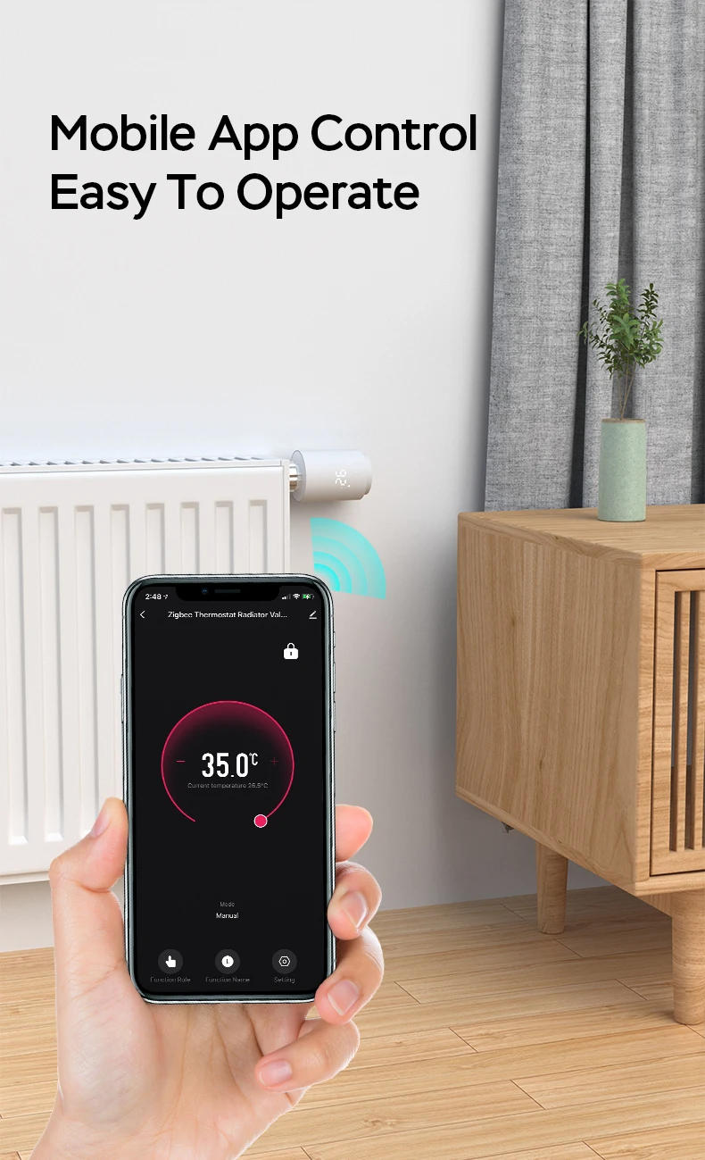 Description Picture 4 of itemTuya ZIgbee3.0 radiator valve thermostat TRV programmable smart temperature control smart life Alexa Google Home Yandex