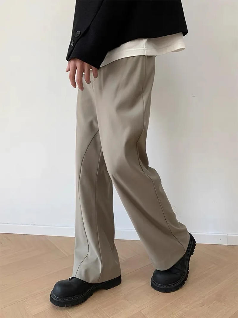 Description Picture 4 of itemMen's Summer Fashion Business Casual Long Loose Flared Pants Suit Pants Male Elastic Straight Formal Suit Trousers 2024 A075
