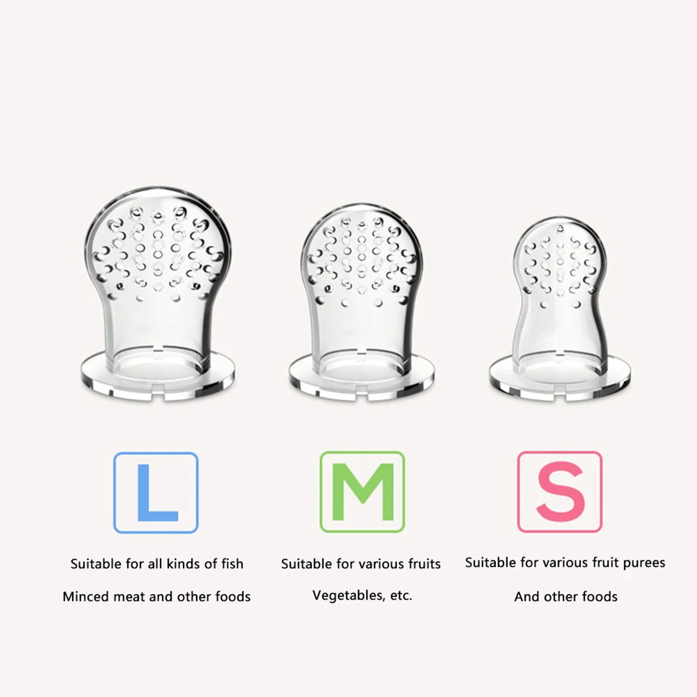 Description Picture 6 of itemBaby food feeding set silica gel rice paste feeding bottle silica gel fruit and vegetable bag free 2 bite bags