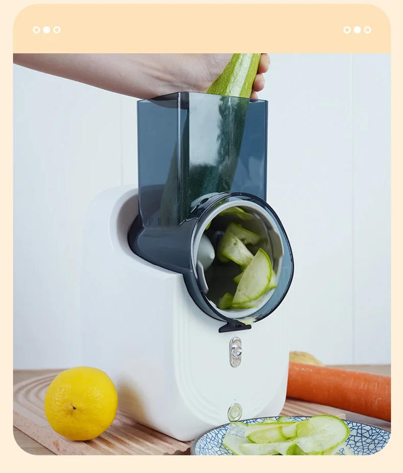 Description Picture 5 of itemMulti-function Vegetable Cutter 1PC Household Kitchen Electric Vegetable Cutter Vegetable Slicer Shredder Automatic