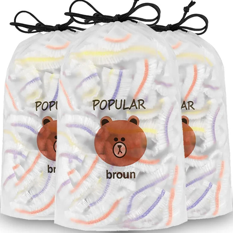 Description Picture 2 of itemReusable Disposable Food Cover Colorful Elastic Plate Fruit Cover Lids Fresh-keeping Food Wrap Bags Covers Kitchen Accessories