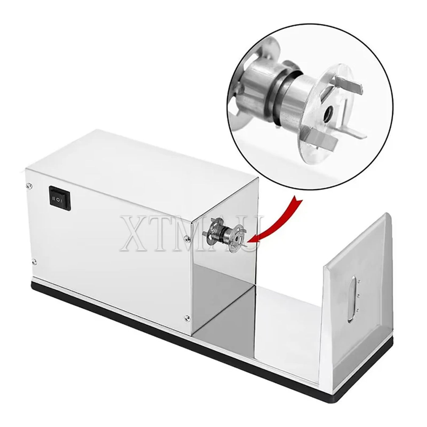 Description Picture 4 of itemCommercial Electric Spiral Carrot Potato Cutting Machine Commercial Household Chip String Rotate Potato Chips Tower