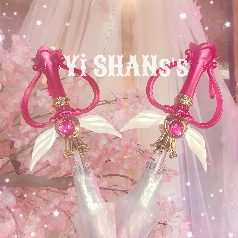 Description Picture 4 of itemSailor Magic Moon Stick Umbrella Rain Gear Transparent Sailormoon Paraguas for Women Girls Kids Gift Luminous Umbrella