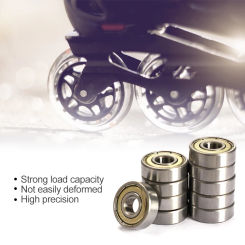 20pcs 608ZZ Ball Bearings Carbon Steel Single Row ABEC-7 Deep Groove Miniature Bearings for Boating Waves Aggregate Crushers