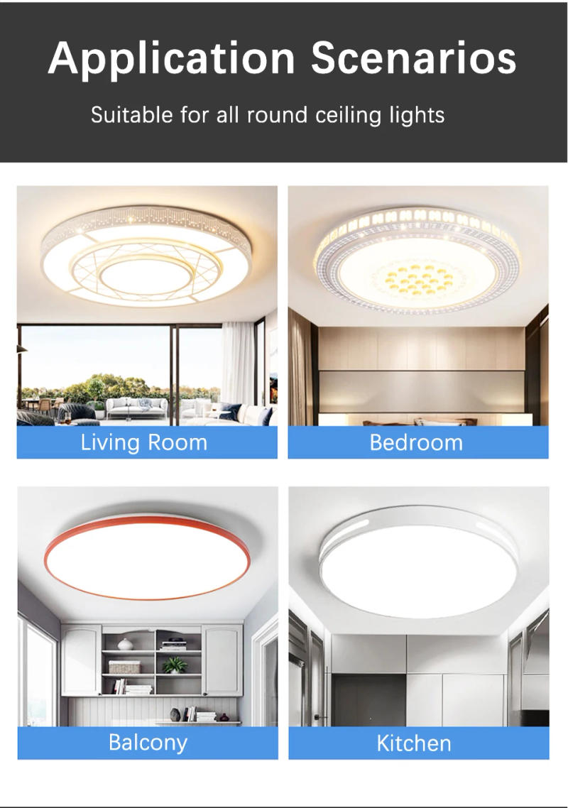 Description Picture 3 of itemCeiling Lamp LED Panel 220V Replacement LED Module 24W Light Panel Board 6000K/4000K Circular LED Module For Ceiling Fan Lights