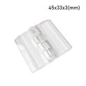 2Pcs New Transparent Plastic Folding Hinge Clear Foldable Door Hinges ABS Acrylic Furniture Hardware Cabinet Door