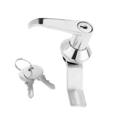 1pc Handle Lock with 2 keys Panel Mount Cam 76mm Zinc Alloy Cabinet Door Mailbox Power Distribution Cupboard Box Locker Plate