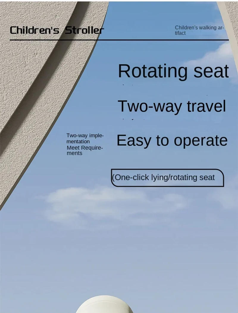 Description Picture 6 of itemLightweight Stroller with Bassinet Mode One Hand Easy Fold Newborn Pram Stroller with Reversible Seat Adjustable Handles Canopy