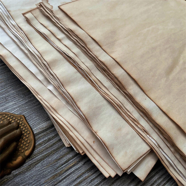 Description Picture 4 of item10 Sheet Coffee Dyed A5 Backdrop Vintage Craft Paper Junk Journal Ephemera DIY Collage Album Scrapbooking Material Paper Pack