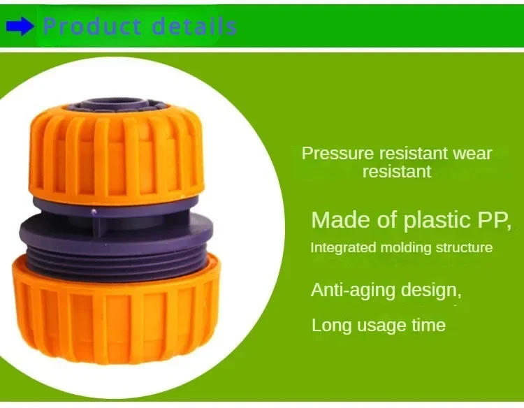 Description Picture 5 of item1pcs Garden Hose Connector Pipe Coupler Stop Water Connector 12mm 19mm  Hose bore Repair Joint Irrigation