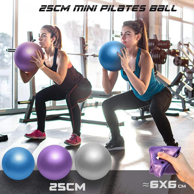 Description Picture 2 of item9 Inch Yoga Ball Mini Exercise Exercise Pilates Ball Sport Training Gym Anti Burst and Slip Resistant Balls Physical Therapy