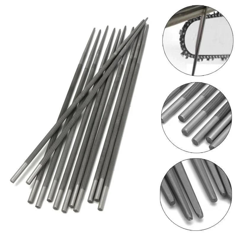 Description Picture 3 of item12 Pieces Chainsaw Round Files 4.8mm for Sharpening Chain Saw Sharpener Usually
