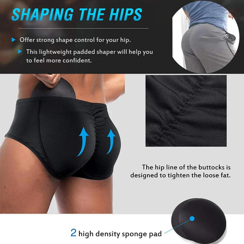 Description Picture 6 of itemMen Butt Lifter Shapewear Butt Shaper Boxer Padded Enhancing Underwear Tummy Control Daily Briefs Male Lingerie Body Shaper