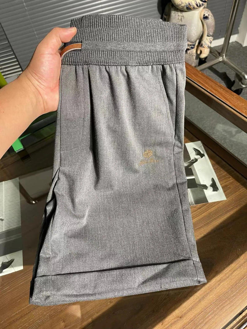 Description Picture 6 of itemElastic Waist Casual Capris Men 2024 Spring Summer New Casual comfort Beach Pants ventilate size M-3XL High Quality Embroidery