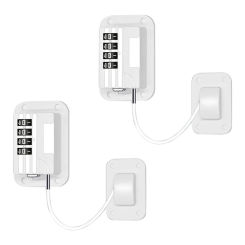 Pack Of 2 Fridge Locks No Drilling, Fridge Locks For Refrigerators, Wine Cooler, Window Drawer