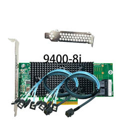 LSI 9400-8i SATA/SAS HBA 12Gbps PCIe NVME HDD IT Mode JBOD +*SFF-8643 SATA Cable