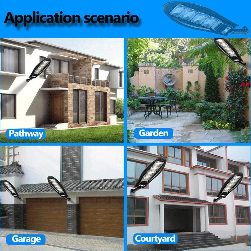 Description Picture 6 of item168 LED Solar Lights Outdoor Garden Street Light with Motion Sensor Remote Control Waterproof Wall Lamp for Garage Floodlight