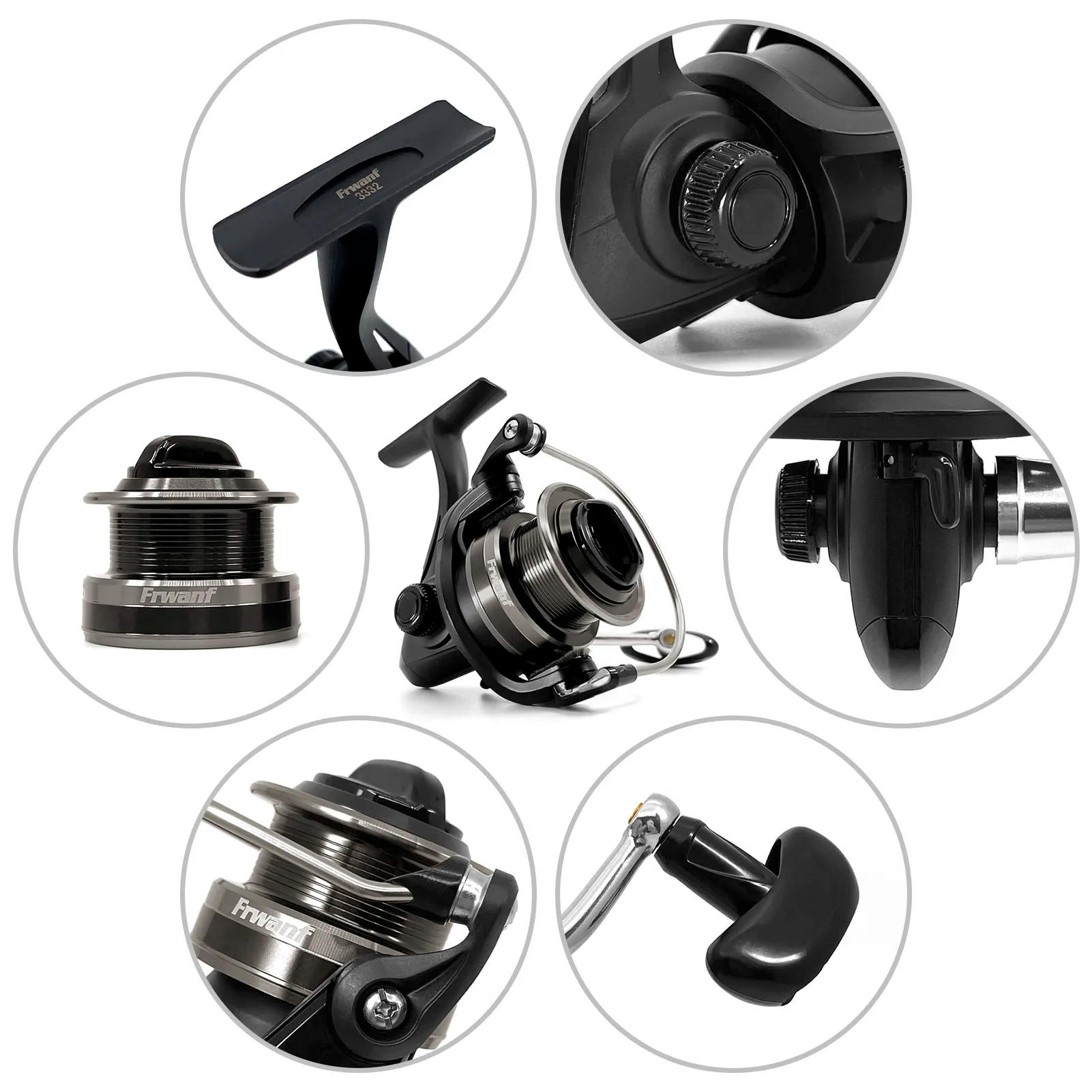 Description Picture 6 of itemSaltwater-proof Spinning Fishing Reel Shallow Spool 5.0:1 Max Drag 10kg max drag 8BB Bass Pike Fishing For Carp fishing Wheel