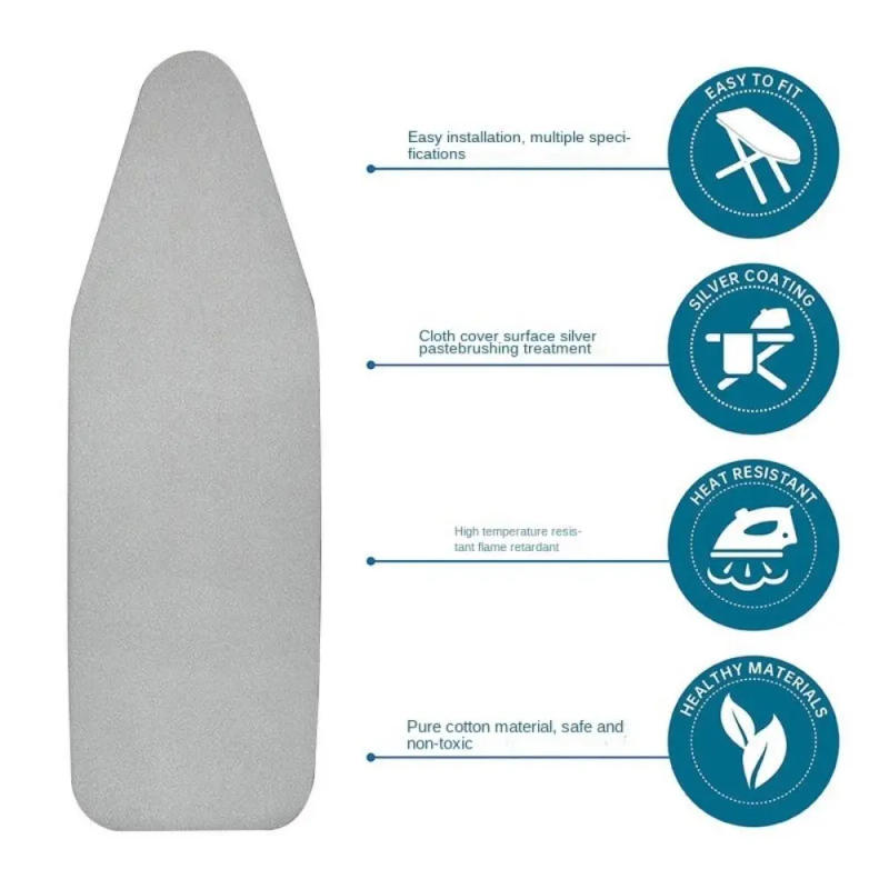Description Picture 6 of itemIroning Board Cover With Elastic Edge Stain Resistant Scorching Iron Thick Cotton Padding Heat Shield Cover For Ironing Table