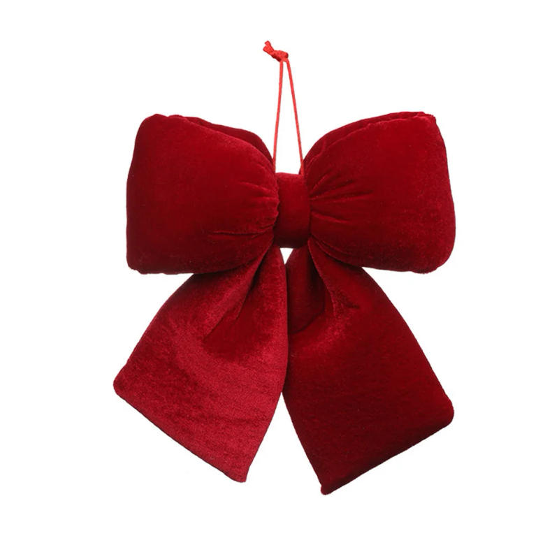 Description Picture 5 of itemChristmas Red Wreath Bows Tree Ornament S/M/L Velvet Xmas Ties Bow For Home Party Wedding Christmas Tree Hanging Decoration