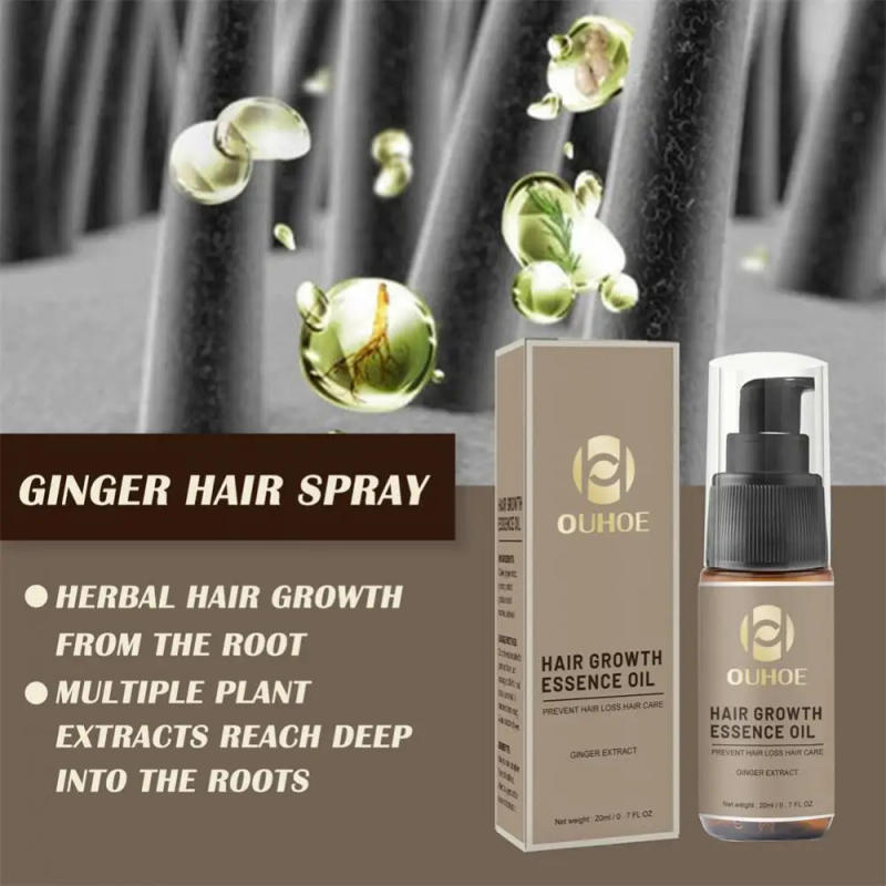 Description Picture 6 of item20ml Ginger Dense Hair Spray Hair Root Fast Growth Moisturizing Dry Hair Tough Fixing Hair Anti-drop Repair Hair Root Hair Care