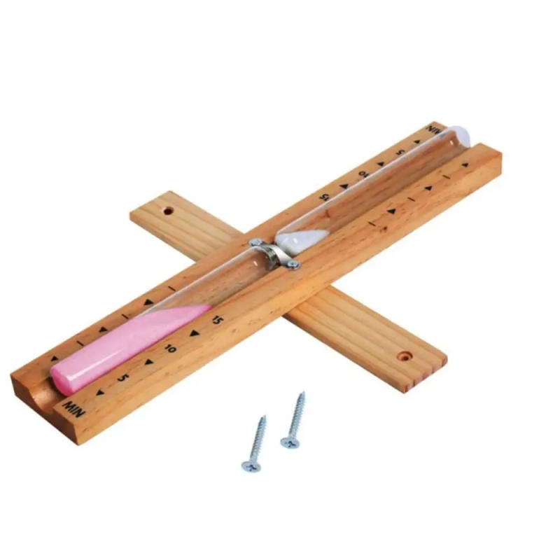 Description Picture 4 of item15 Minute Sauna Sand Timer Wooden Glass Home Decoration Sandglass Clock Wall Mounted Rotating Sand Clock Bathroom