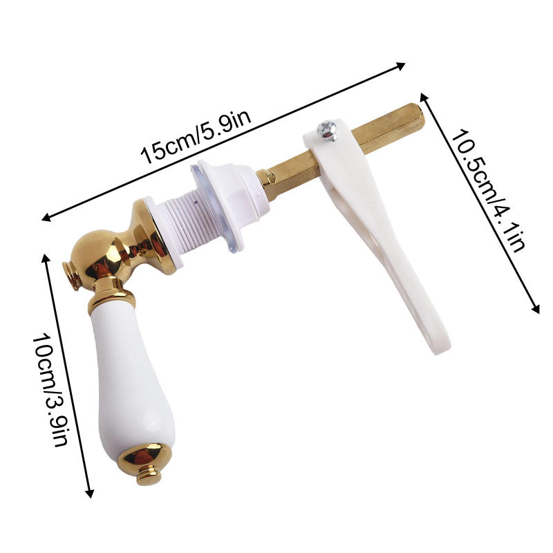 Description Picture 4 of itemToilet Flush Handle Replacement Gold Victorian White Toilet Cistern Lever Flush Handle Toilet Tank Flush Lever Replacement