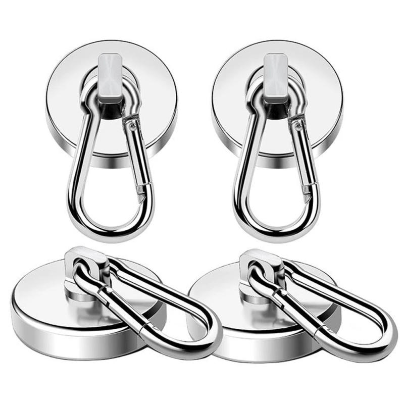Description Picture 2 of itemMagnetic Hooks Strong Heavy Duty Neodymium Magnet Hooks With Swivel Carabiner Hook For Refrigerator 1pcs Magnetic Materials