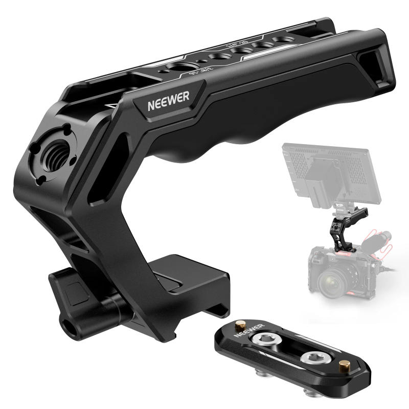 Description Picture 2 of itemNEEWER Top Handle and NATO Rail Kit, Comfort Silicone Grip with Quick Release NATO Clamp Handgrip For Dslr Camera Cage Video Rig