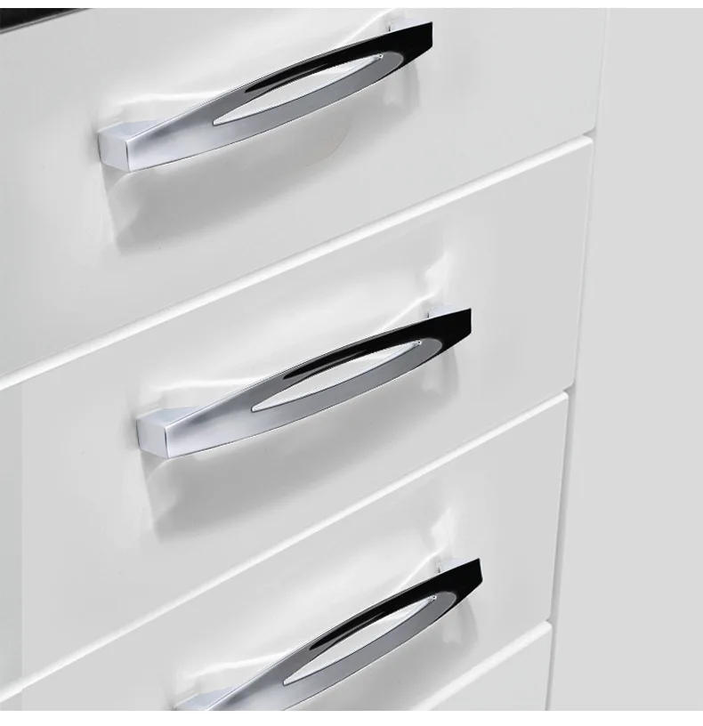 Description Picture 4 of itemModern Cabinet Handles Knobs Zinc Alloy Door Kitchen Knobs Bright Chrome Cabinet Pulls Drawer Furniture Handle Hardware