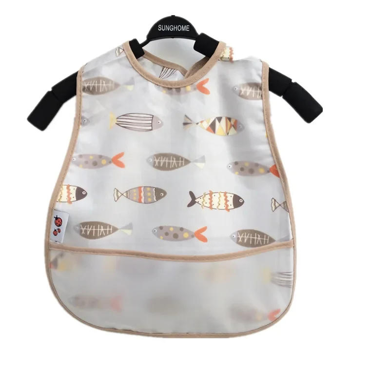Description Picture 6 of itemBaby Cartoon Pattern EVA Waterproof Feeding Bibs with Pocket Adjustable Cute for Children Apron Kids Boy Girls Burp Cloths Stuff