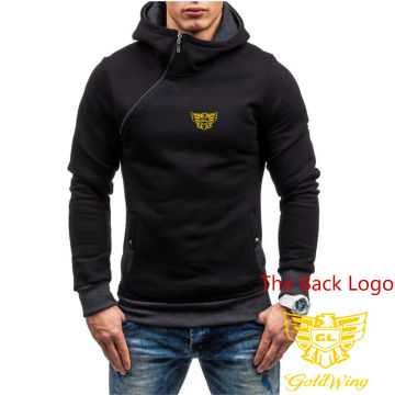 Motorcycle For Goldwing GL 1500 Spring and autumn new style printing Men's Sweatshirts New Slim Pullover Diagonal Zipper top