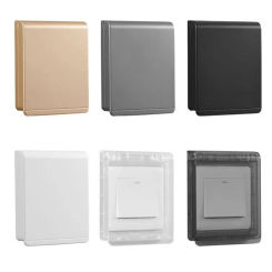 1Pc 86 Type Self-Adhesive Ultra Thin Wall Socket Waterproof Box Electric Plug Cover Bathroom Wall Switch Protection Cover
