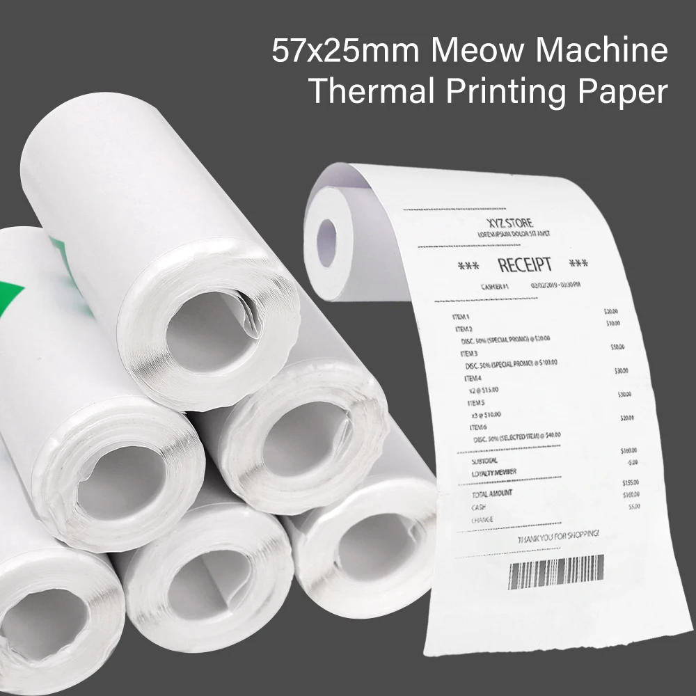 Description Picture 5 of item16Rolls Thermal Printer Papers 57x25mm Self-adhesive Thermal Papers HD Color Label Printers for Inkless Mini Portable Printer