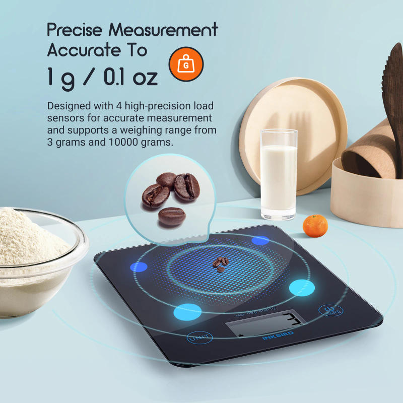Description Picture 2 of itemINKBIRD IBFS-01 Household Kitchen Scale LCD Digital Display Bluetooth Electronic Scales for Jewelry Food Snacks Weighing Tools