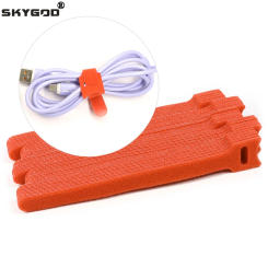 Releasable Cable Ties Wire Organizer Orange 15 20 25cm Nylon Hook Loop Straps Wrap Zip Bundle Bandage Tie Plastics Fastening