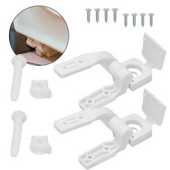 Toilet Seat Cover Connection Assembly White Plastic Toilet For Seat Lid Hinge Replacement With Bolts Screw Nuts Toilet Seats