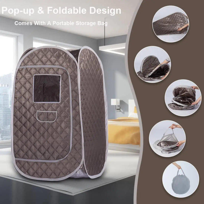 Description Picture 4 of itemPortable Steam Sauna Full Body Personal Home Spa Foldable Saunas Tent with 2L & 900W Steam Generator