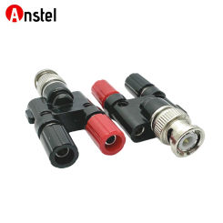 BNC Male Plug to 2 x 4mm Dual Banana Female Jack Socket Binding Post RF Coax Coaxial Splitter Connector Adapter Adaptor