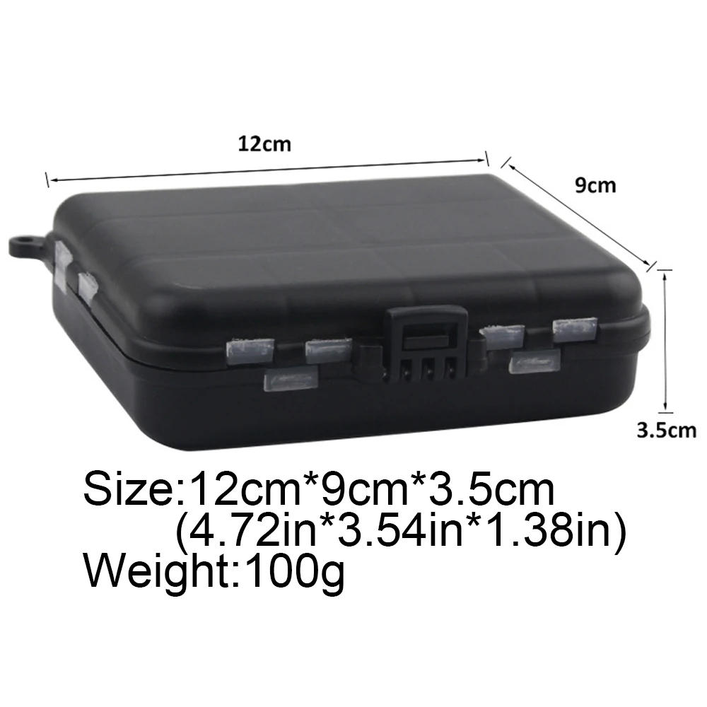 Description Picture 2 of itemPortable Composable Space Plastic Fishing Tackle Box 2 Layers 12 Individual Spacer Container Bait Hook Tool Storage Pesca Case