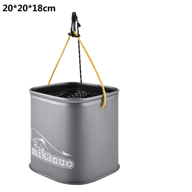Description Picture 6 of itemOutdoor fishing bucket foldable EVA thick live fish bucket bait bucket with rope/handle fishing accessories tool outdoor