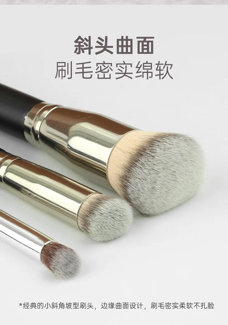 Description Picture 3 of itemMakeup Brushes Foundation Concealer Angled Seamless Cover Synthetic Dark Circle Liquid Cream Cosmetics Contour Brush Beauty Tool