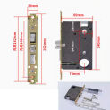 1 set of stainless steel panel lock body villa door thread coarse and fine teeth lock core without key